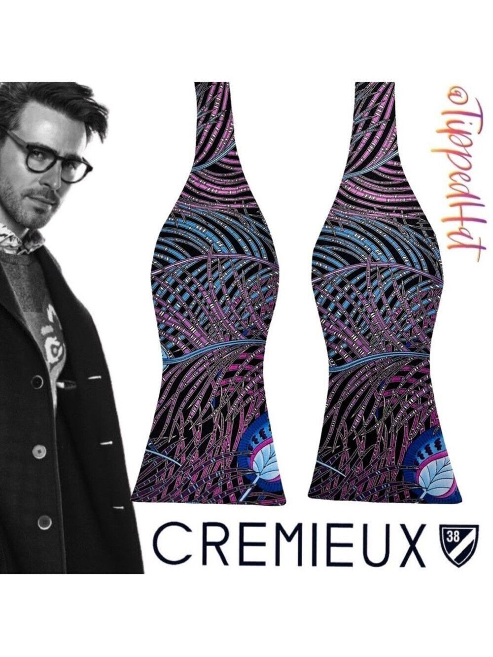 Cremieux 100% Silk Men’s Bow Tie NWT $39.5O
